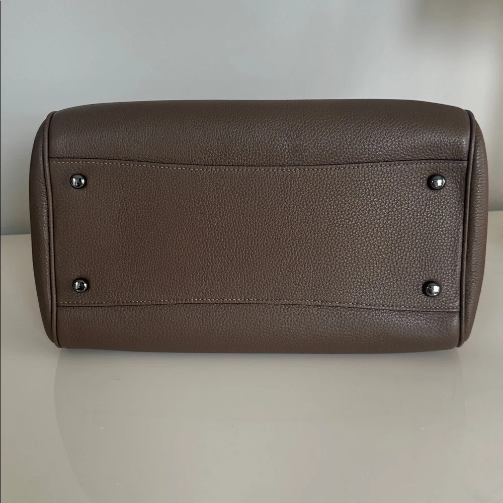 Coach Rowan Large Leather Satchel in Dark Stone CV960 - Picture 7 of 16